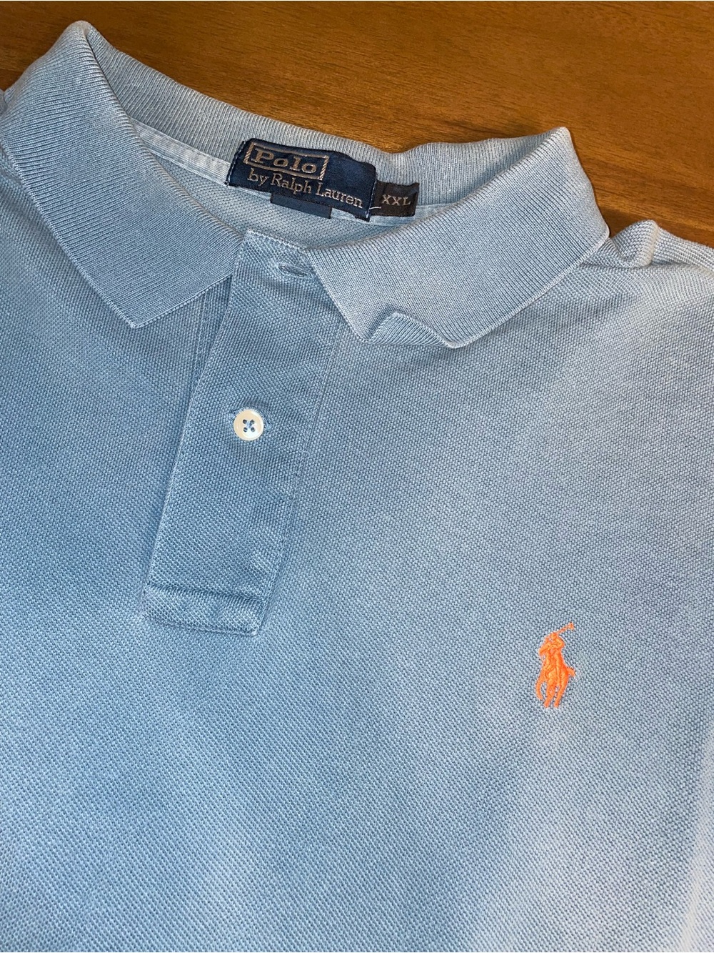 Polo by Ralph Lauren Light Blue Polo with Orange Pony